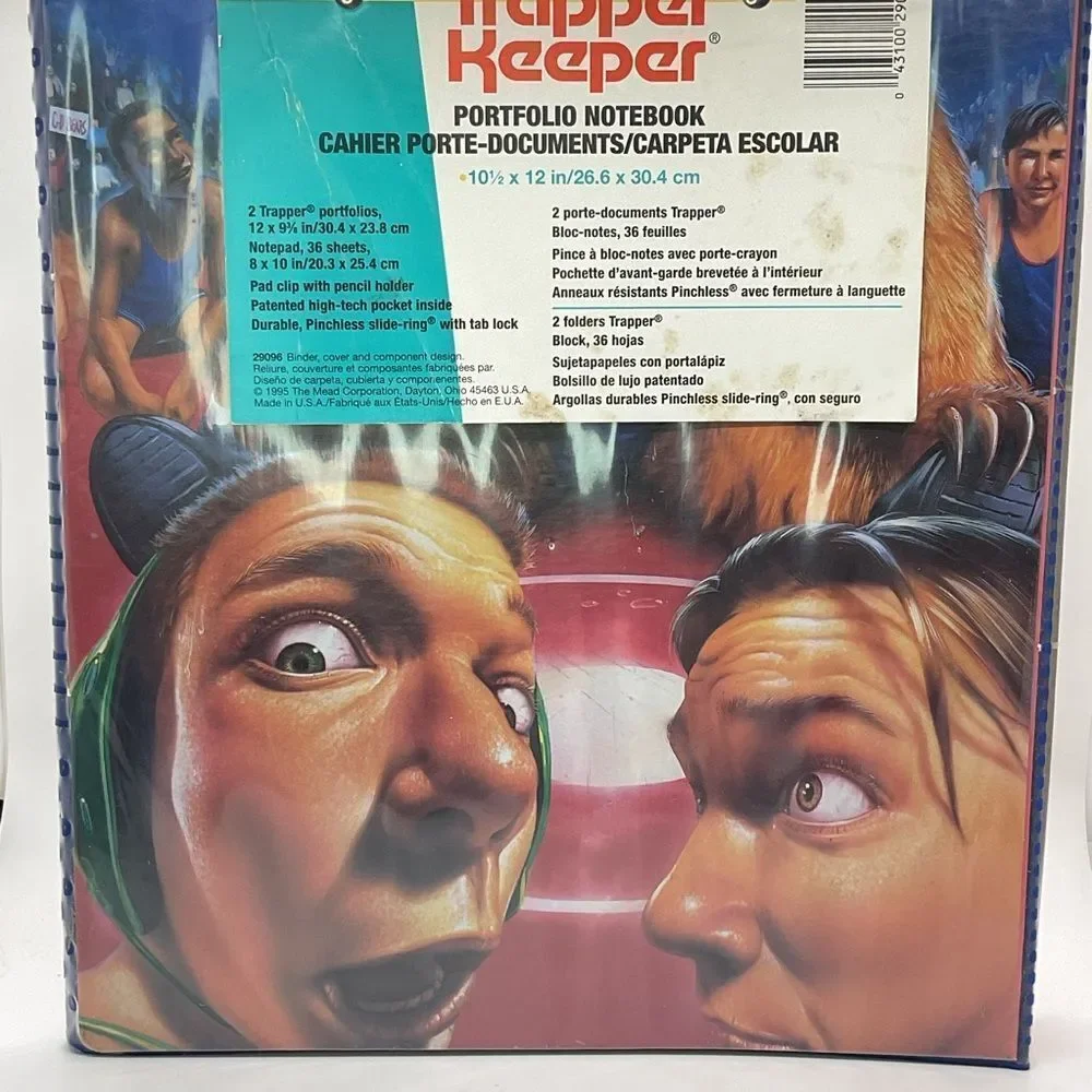 Vintage 1996 Mead Bear Wrestling Trapper Keeper